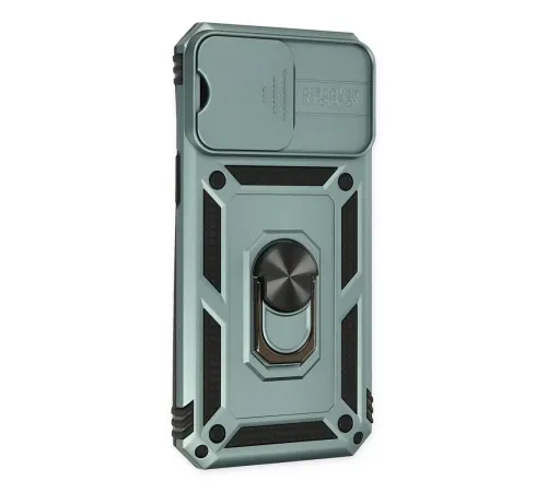 Apple iPhone 14 Pro Max Kılıf Pars Lens Yüzüklü Silikon - Yeşil