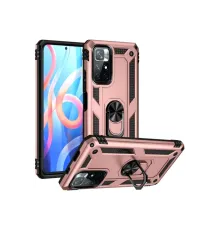 Xiaomi Redmi Note 11T Kılıf Sofya Yüzüklü Silikon Kapak - Rose