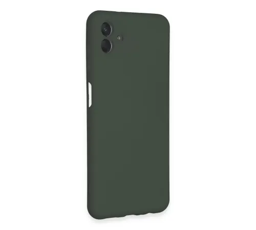 Samsung Galaxy A04E Kılıf Nano içi Kadife Silikon - Koyu Yeşil