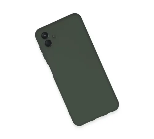 Samsung Galaxy A04E Kılıf Nano içi Kadife Silikon - Koyu Yeşil