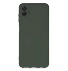 Samsung Galaxy A04E Kılıf Nano içi Kadife Silikon - Koyu Yeşil