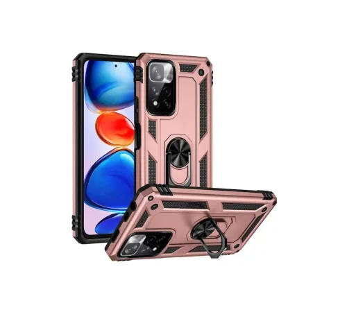 Xiaomi Redmi Note 11 Pro Plus 5G Kılıf Sofya Yüzüklü Silikon Kapak - Rose