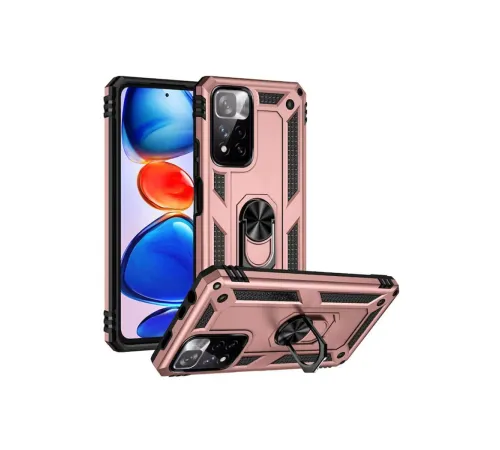 Xiaomi Redmi Note 11 Pro Plus 5G Kılıf Sofya Yüzüklü Silikon Kapak - Rose