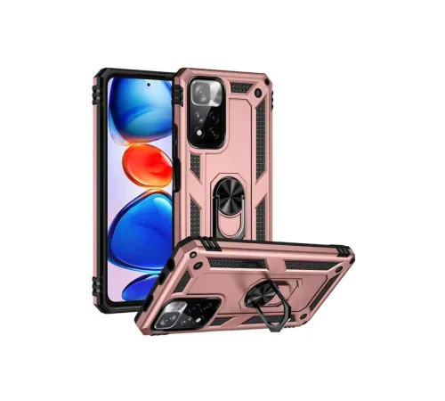 Xiaomi Redmi Note 11 Pro Plus 5G Kılıf Sofya Yüzüklü Silikon Kapak - Rose