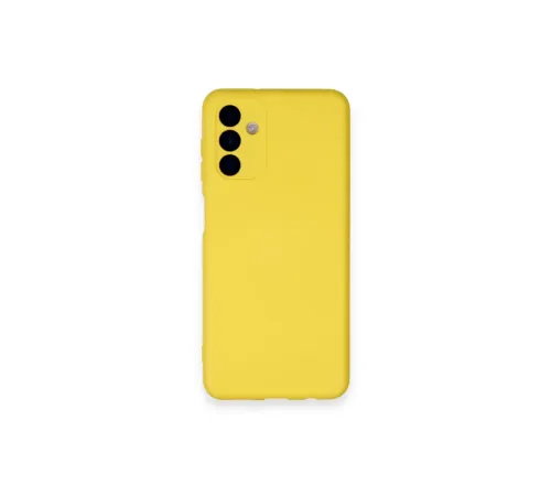 Samsung Galaxy A14 4G Kılıf Nano içi Kadife Silikon - Sarı
