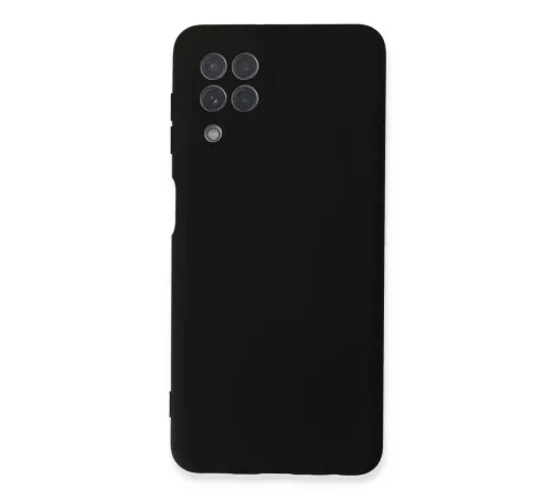 Samsung Galaxy A22 Kılıf Nano içi Kadife Silikon - Siyah