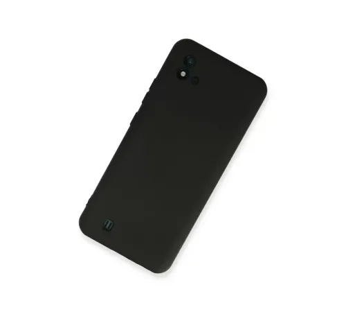 Realme C11 2021 Kılıf Nano içi Kadife Silikon - Siyah