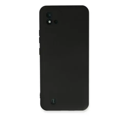Realme C11 2021 Kılıf Nano içi Kadife Silikon - Siyah