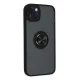 Apple iPhone 14 Kılıf Montreal Yüzüklü Silikon Kapak - Siyah