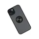 Apple iPhone 14 Kılıf Montreal Yüzüklü Silikon Kapak - Siyah