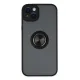 Apple iPhone 14 Kılıf Montreal Yüzüklü Silikon Kapak - Siyah