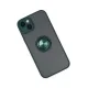 Apple iPhone 14 Kılıf Montreal Yüzüklü Silikon Kapak - Yeşil
