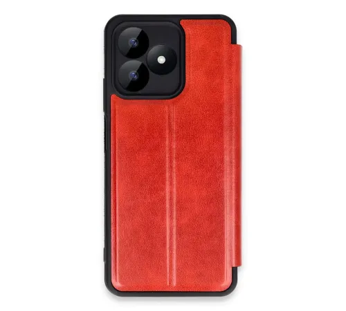 Realme Note 50 4G Kılıf Flip Cover - Kırmızı