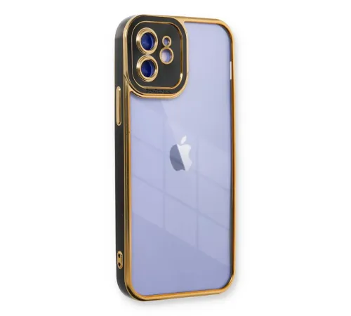 Apple iPhone 12 Kılıf Liva Lens Silikon - Siyah
