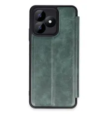 Realme Note 50 4G Kılıf Flip Cover - Koyu Yeşil