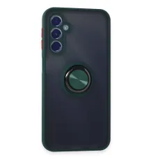Samsung Galaxy M34 5G Kılıf Montreal Yüzüklü Silikon Kapak - Yeşil