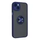 Apple iPhone 14 Kılıf Montreal Yüzüklü Silikon Kapak - Lacivert