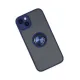 Apple iPhone 14 Kılıf Montreal Yüzüklü Silikon Kapak - Lacivert