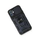 Apple iPhone 12 Mini Kılıf Pars Lens Yüzüklü Silikon - Lacivert
