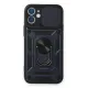 Apple iPhone 12 Mini Kılıf Pars Lens Yüzüklü Silikon - Lacivert