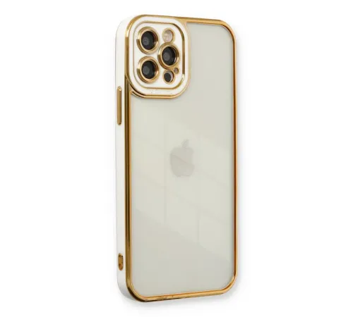 Apple iPhone 12 Pro Kılıf Liva Lens Silikon - Beyaz