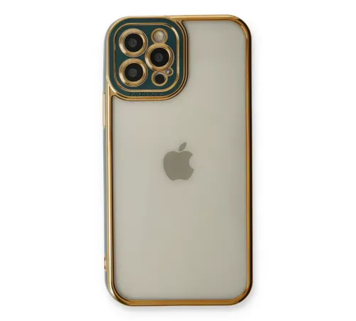 Apple iPhone 12 Pro Kılıf Liva Lens Silikon - Yeşil