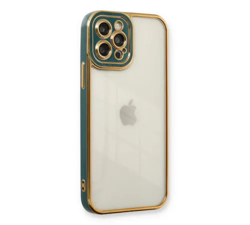 Apple iPhone 12 Pro Kılıf Liva Lens Silikon - Yeşil