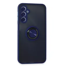 Samsung Galaxy M34 5G Kılıf Montreal Yüzüklü Silikon Kapak - Lacivert