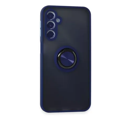 Samsung Galaxy M34 5G Kılıf Montreal Yüzüklü Silikon Kapak - Lacivert