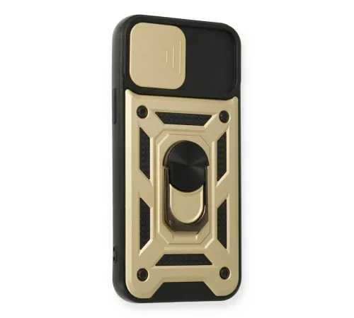 Apple iPhone 12 Pro Kılıf Pars Lens Yüzüklü Silikon - Gold