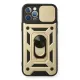 Apple iPhone 12 Pro Kılıf Pars Lens Yüzüklü Silikon - Gold
