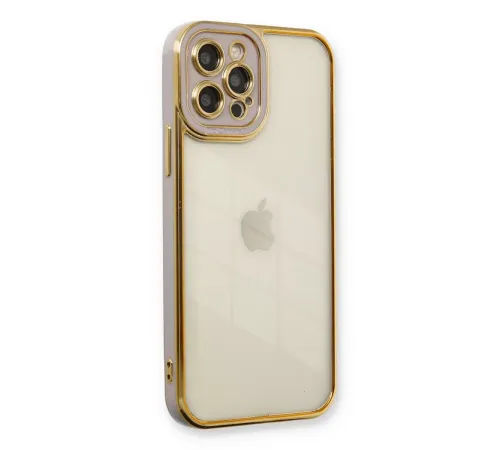 Apple iPhone 12 Pro Kılıf Liva Lens Silikon - Lila