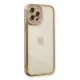 Apple iPhone 12 Pro Kılıf Liva Lens Silikon - Lila