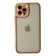 Apple iPhone 12 Pro Kılıf Liva Lens Silikon - Rose