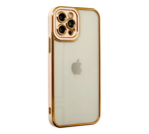Apple iPhone 12 Pro Kılıf Liva Lens Silikon - Rose