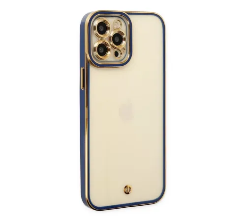 Apple iPhone 12 Pro Kılıf Liva Lens Silikon - Mavi