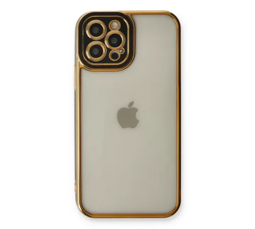 Apple iPhone 12 Pro Max Kılıf Liva Lens Silikon - Siyah