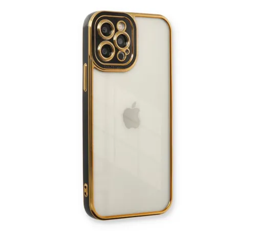 Apple iPhone 12 Pro Max Kılıf Liva Lens Silikon - Siyah