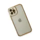 Apple iPhone 12 Pro Max Kılıf Liva Lens Silikon - Beyaz