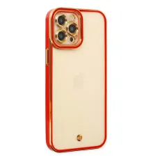 Apple iPhone 12 Pro Max Kılıf Liva Lens Silikon - Kırmızı