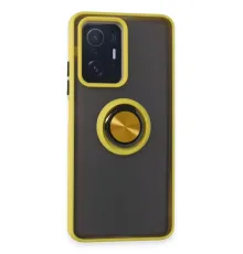 Xiaomi Mi 11T Pro Kılıf Montreal Yüzüklü Silikon Kapak - Sarı