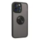 Apple iPhone 14 Pro Max Kılıf Montreal Yüzüklü Silikon Kapak - Siyah