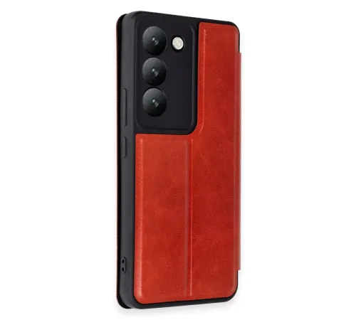 Vivo V30 Lite 4G Kılıf Flip Cover - Kırmızı