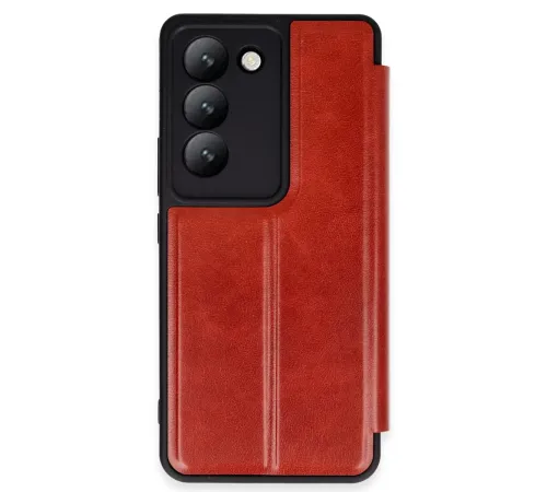 Vivo V30 Lite 4G Kılıf Flip Cover - Kırmızı