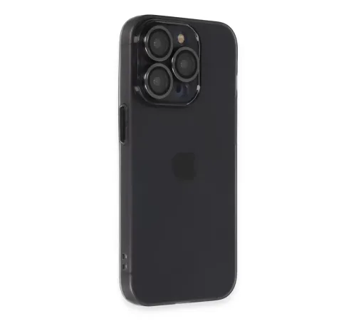 Apple iPhone 13 Pro Max Kılıf Luko Lens Silikon - Siyah