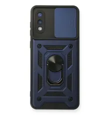 Samsung Galaxy A02 Kılıf Pars Lens Yüzüklü Silikon - Lacivert