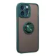 Apple iPhone 14 Pro Max Kılıf Montreal Yüzüklü Silikon Kapak - Yeşil