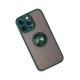 Apple iPhone 14 Pro Max Kılıf Montreal Yüzüklü Silikon Kapak - Yeşil