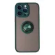 Apple iPhone 14 Pro Max Kılıf Montreal Yüzüklü Silikon Kapak - Yeşil