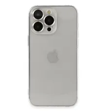 Apple iPhone 13 Pro Max Kılıf Luko Lens Silikon - Gümüş
